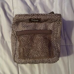 Thirty-One Brown Polka Dot Women's Toiletry Bag
